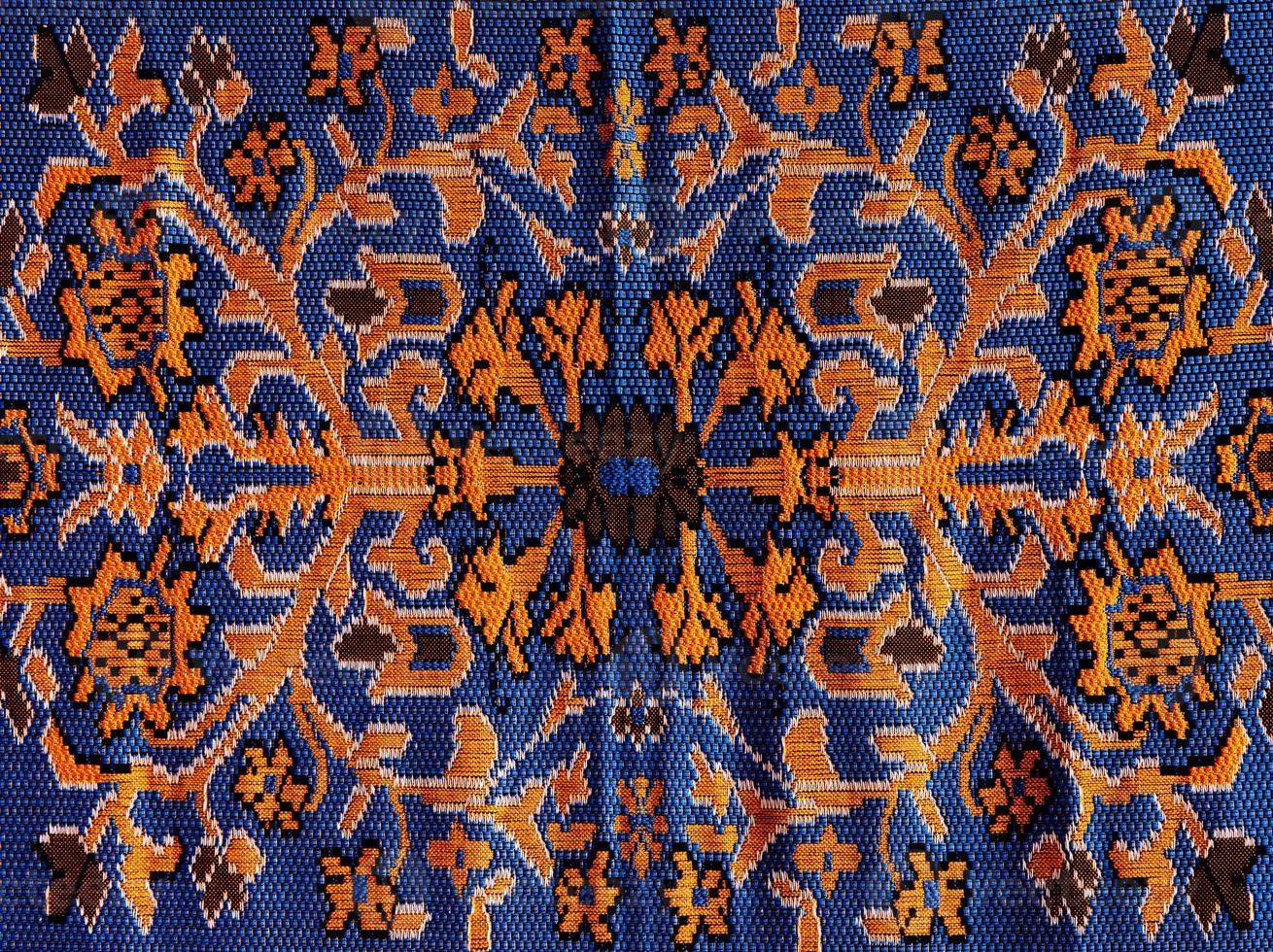Romanian folk seamless pattern ornaments. Romanian traditional embroidery. Ethnic texture design. Traditional carpet design. Carpet ornaments. Rustic carpet design photo