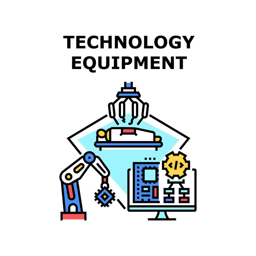 ilustración de vector de icono de equipo de tecnología