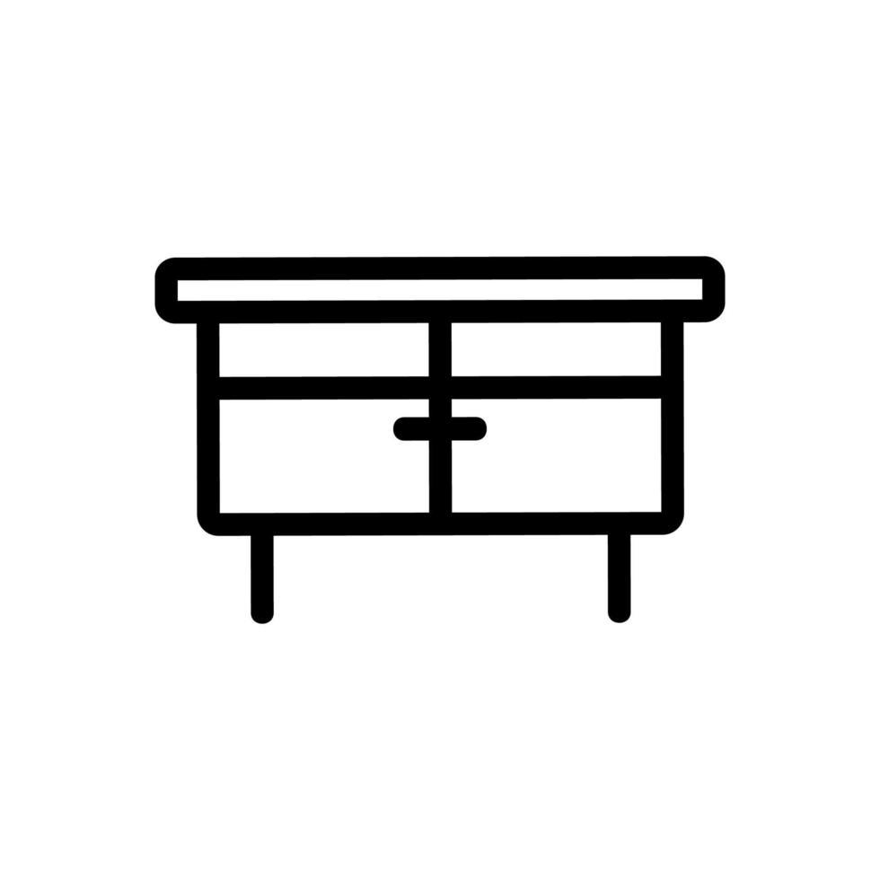vector de icono de tabla. ilustración de símbolo de contorno aislado