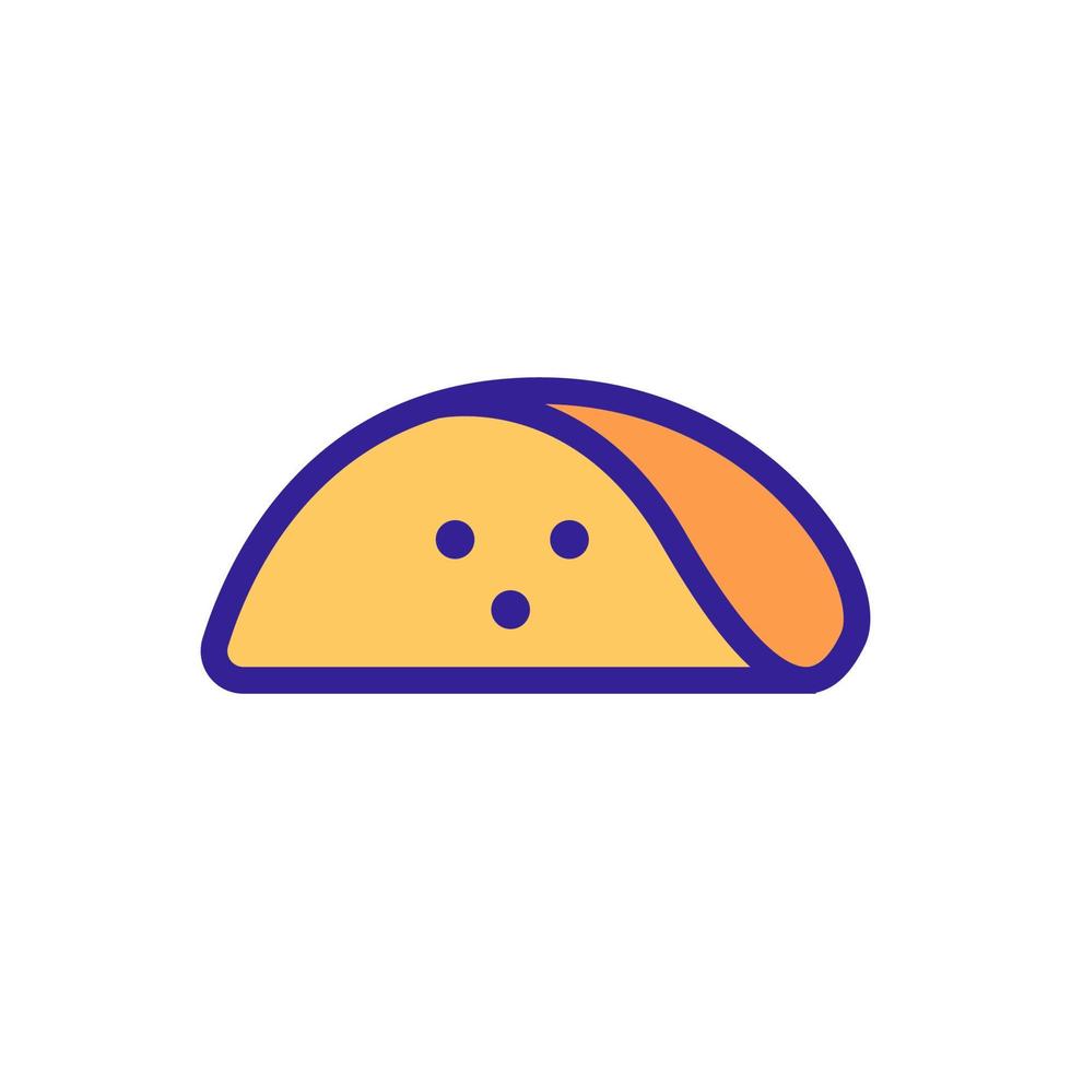 Taco icon vector. Isolated contour symbol illustration vector