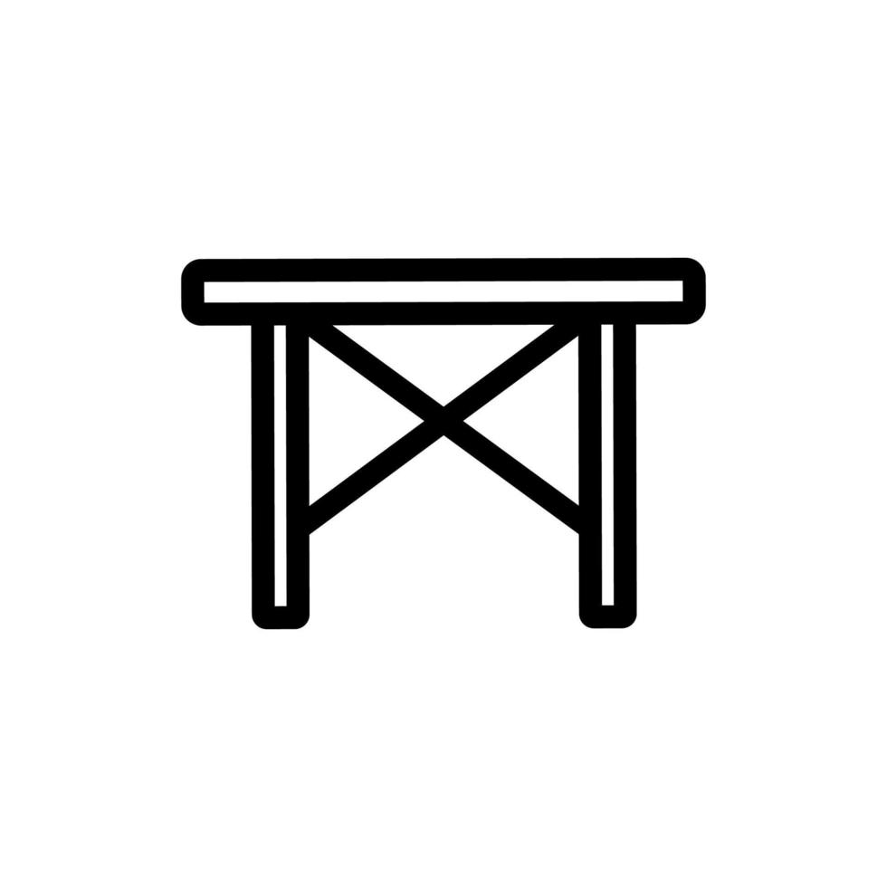 table icon vector. Isolated contour symbol illustration vector