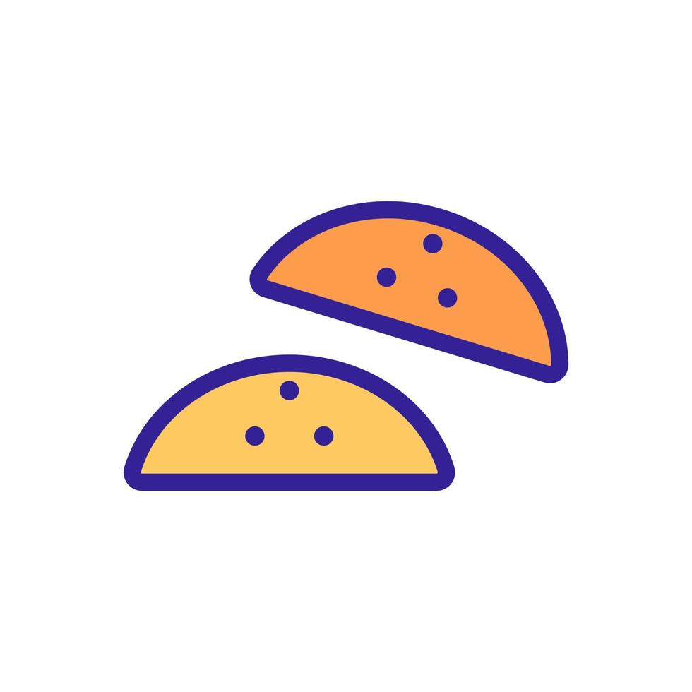 Taco icon vector. Isolated contour symbol illustration vector