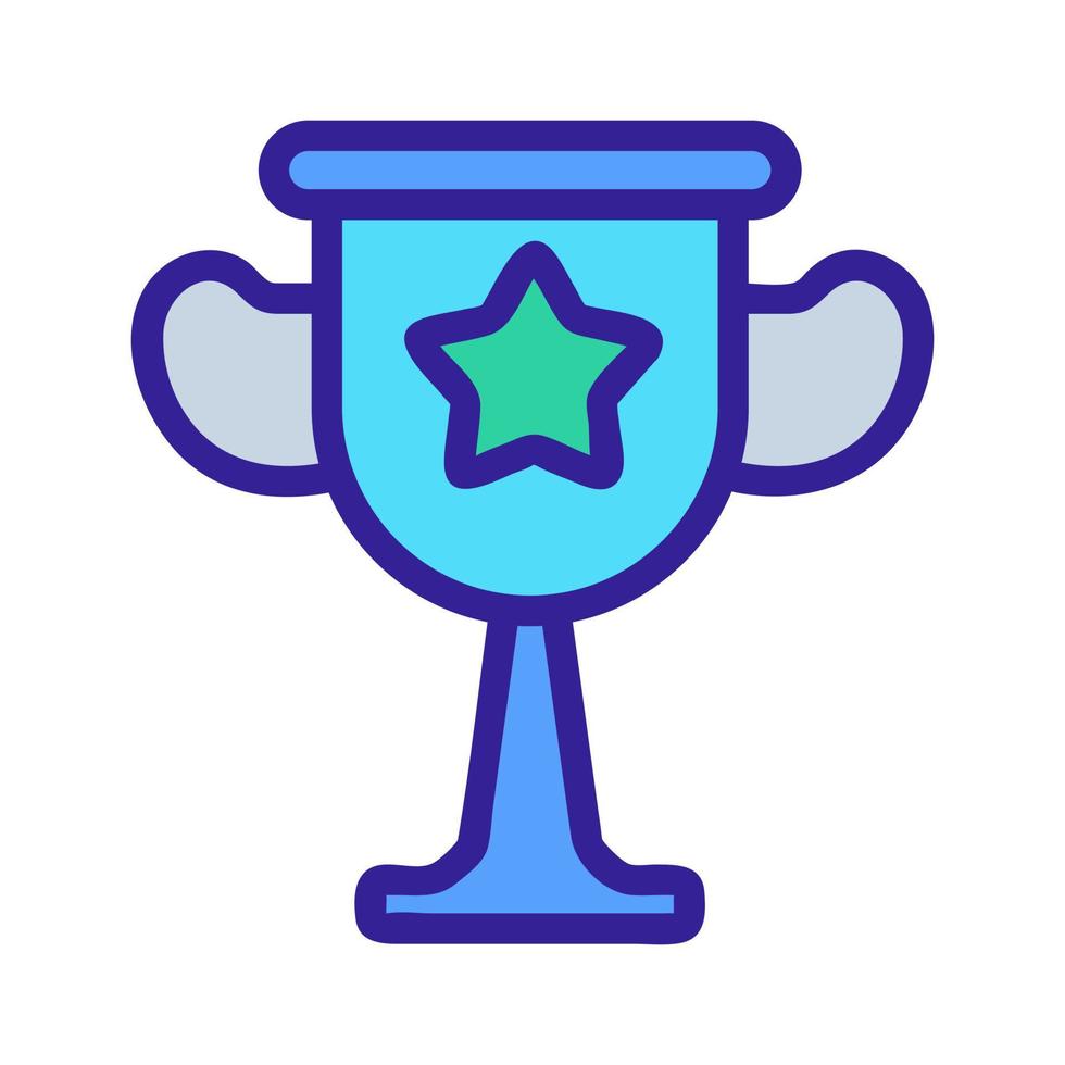 The winner cup icon vector. Isolated contour symbol illustration vector