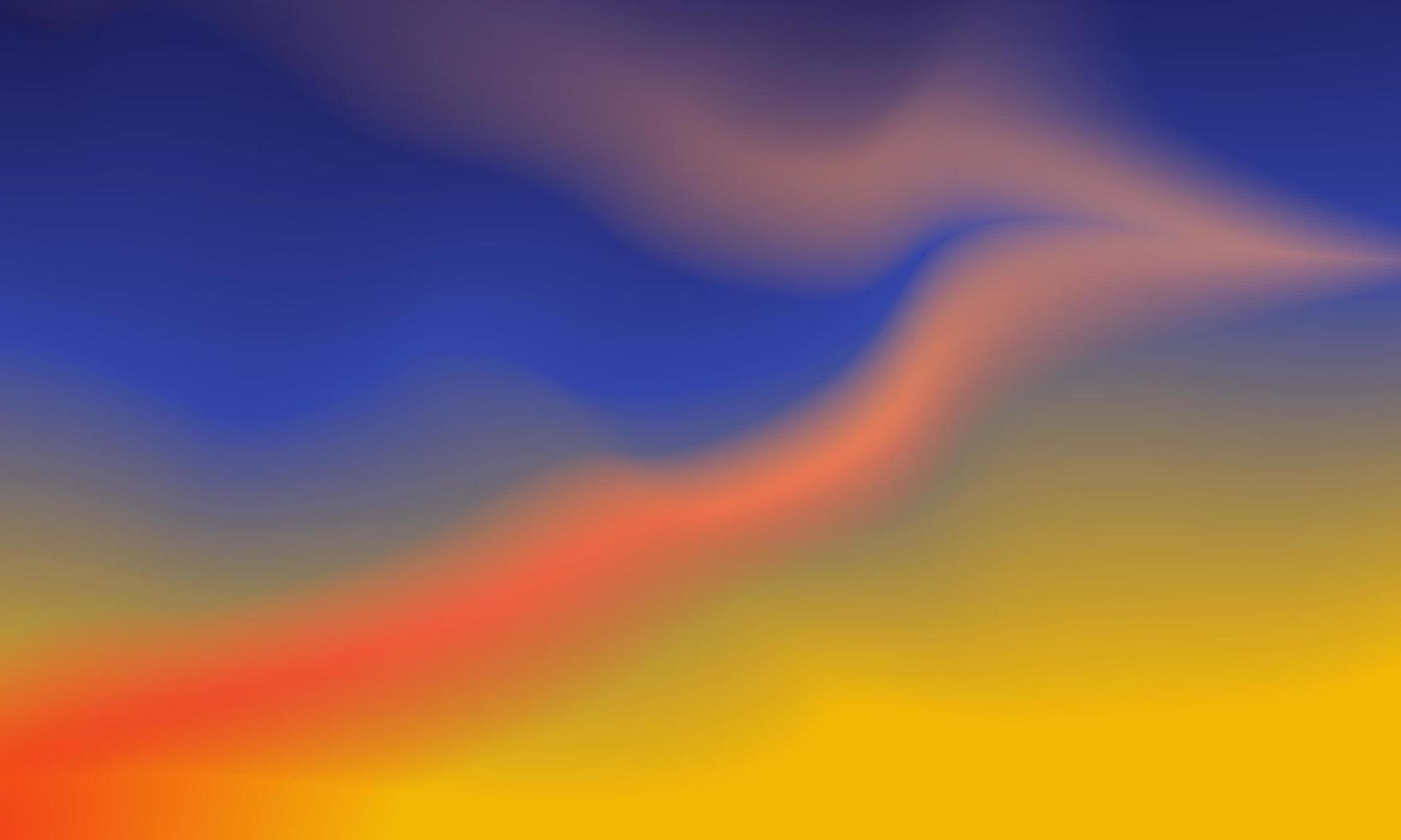 hermoso fondo degradado naranja, amarillo y azul textura suave y suave vector