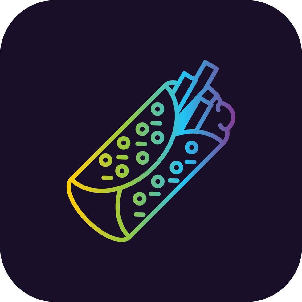 Fajita Gradient Icon vector