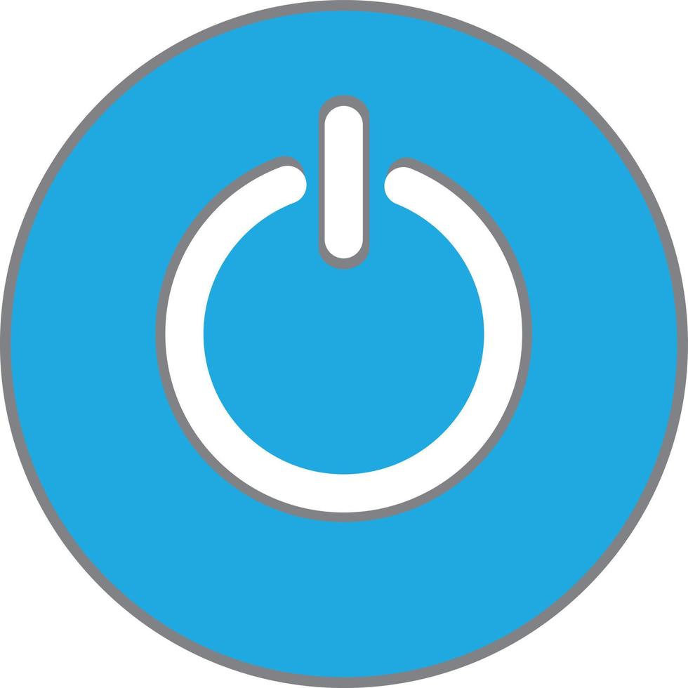 power button icon on white background. push button power sign. flat style. start symbol. vector