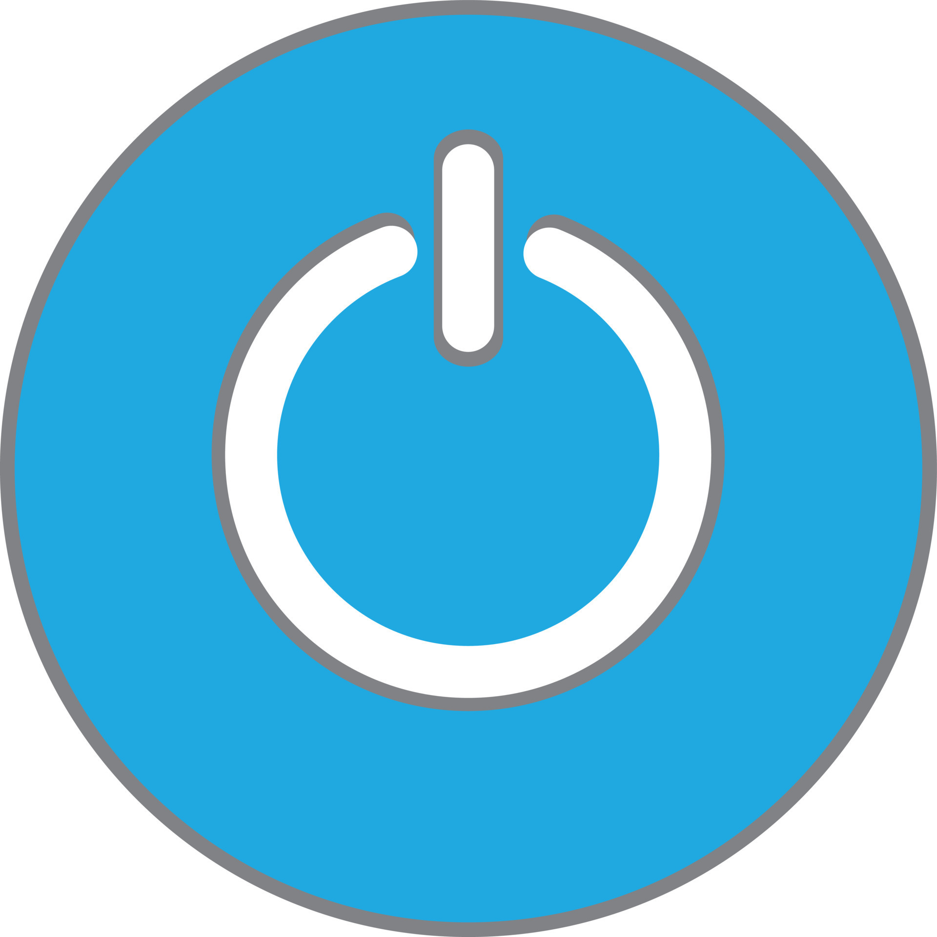 power button icon on white background. push button power sign. flat