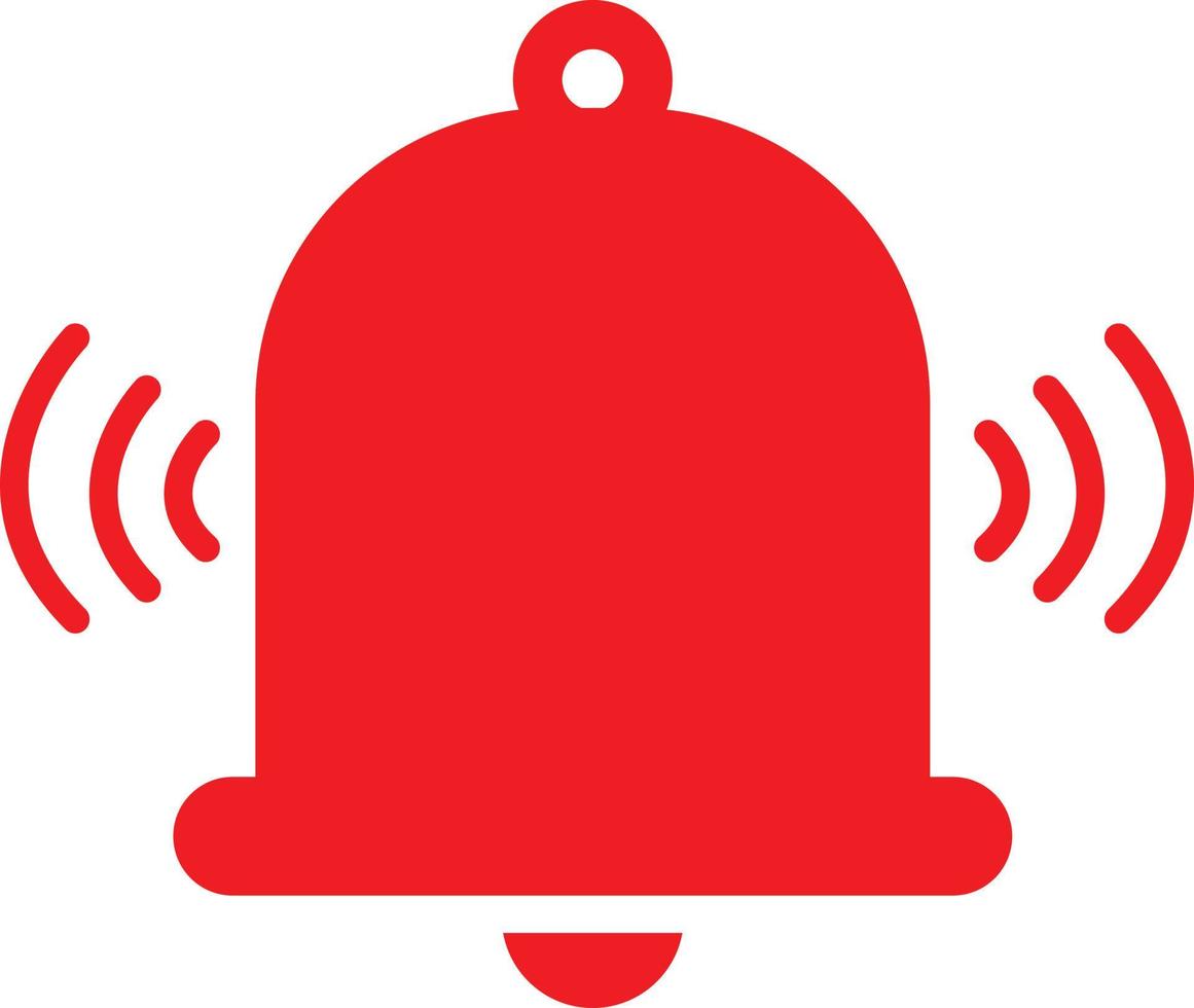 icono de alarma sobre fondo blanco. estilo plano señal de campana de alarma. símbolo de campana vector