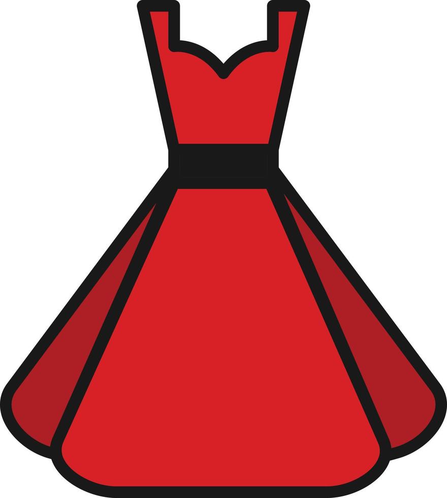 Dress Line Filled vector