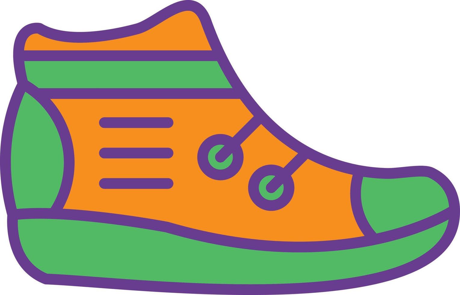 Sneakers Line Filled Two Color vector