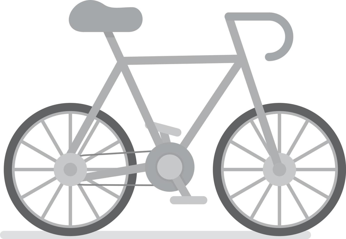 Bicycle Flat Greyscale vector