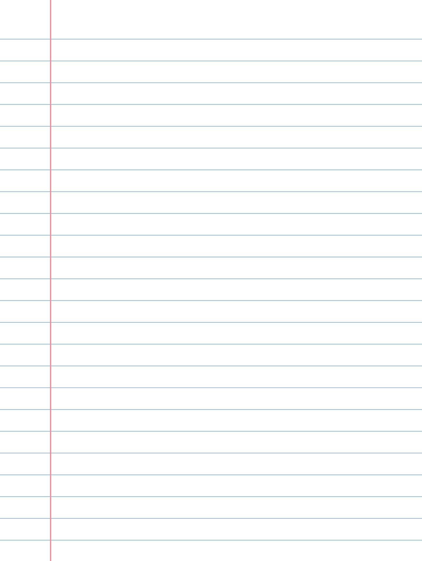 notebook paper background. a sheet of white striped paper with a left