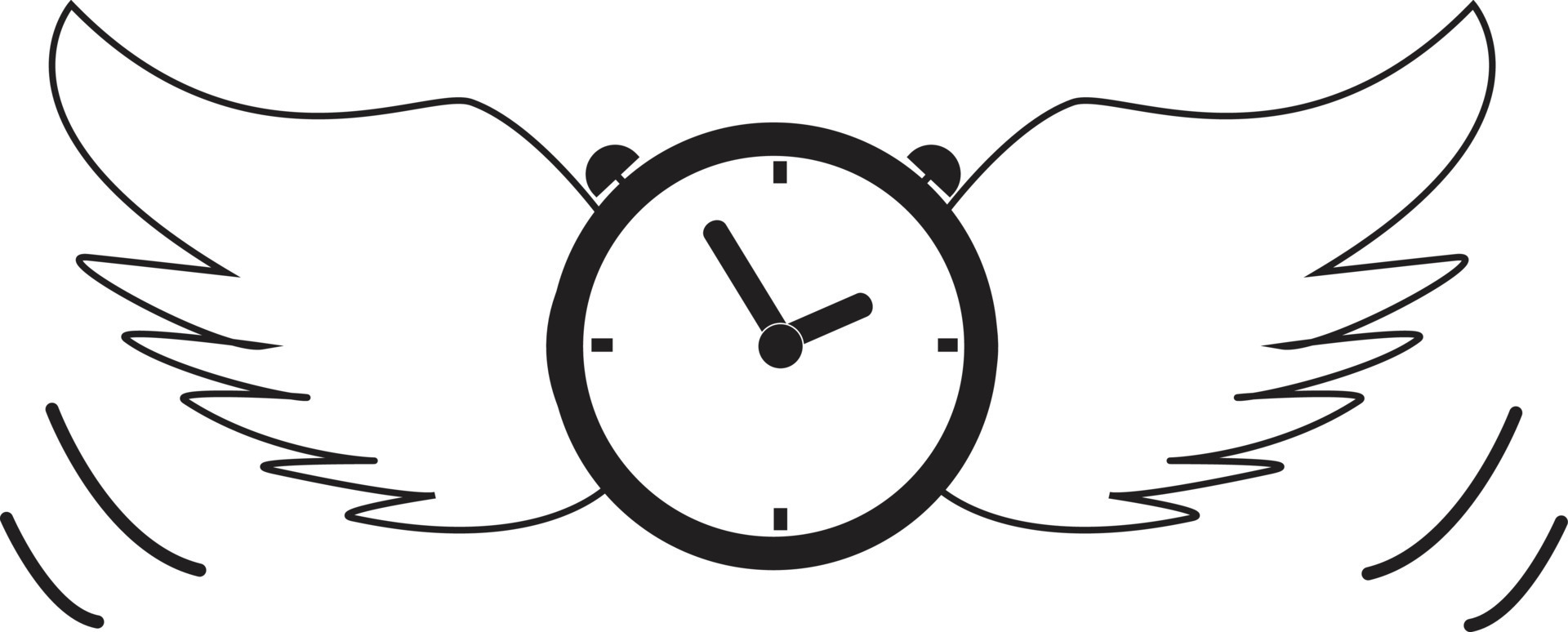 time flies icon on white background. flat style. time sign. time flies