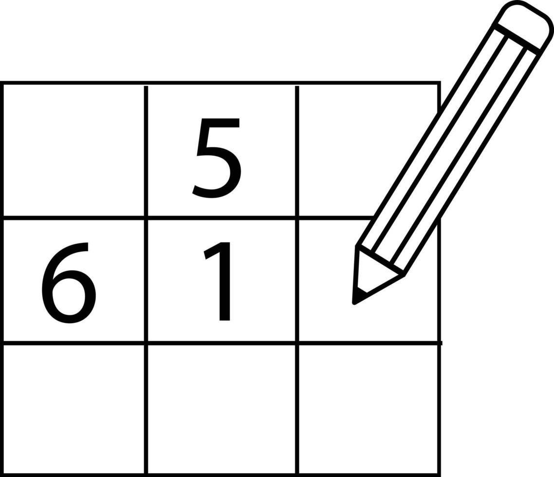 jogo sudoku com solução 15582378 Vetor no Vecteezy