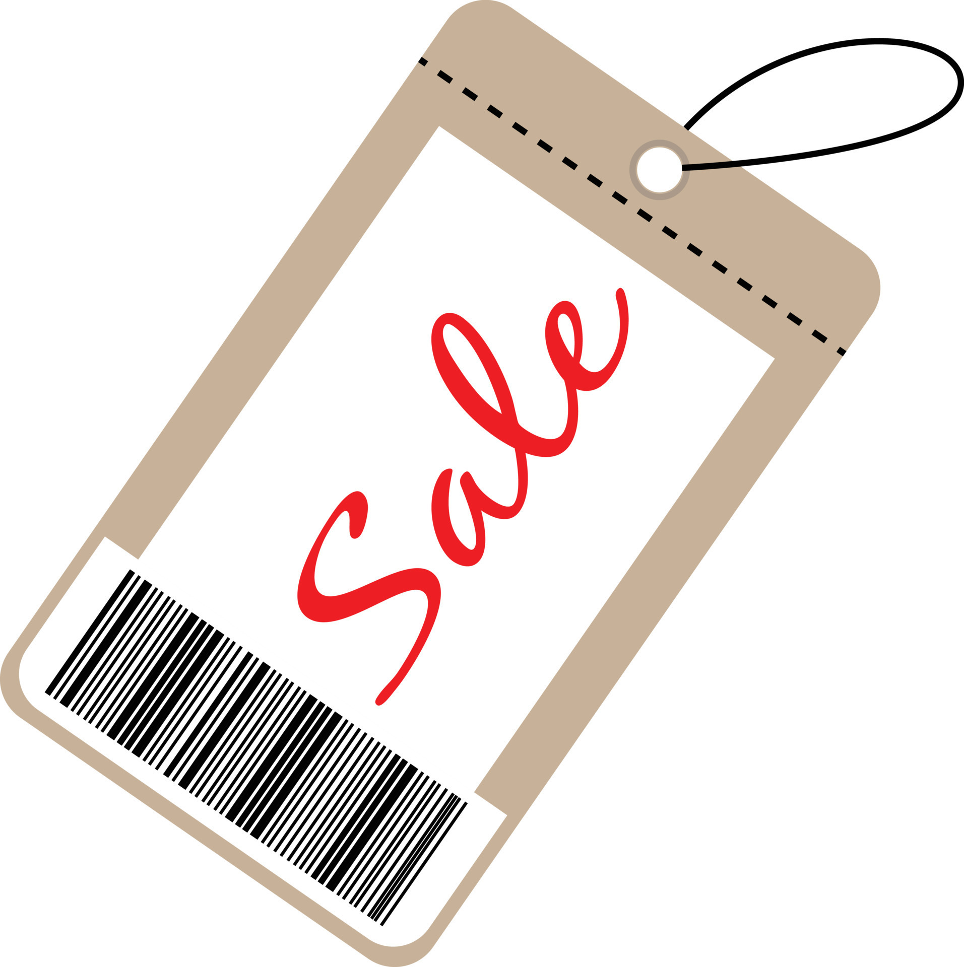 price tag icon on white background. flat style. sale card sign. price