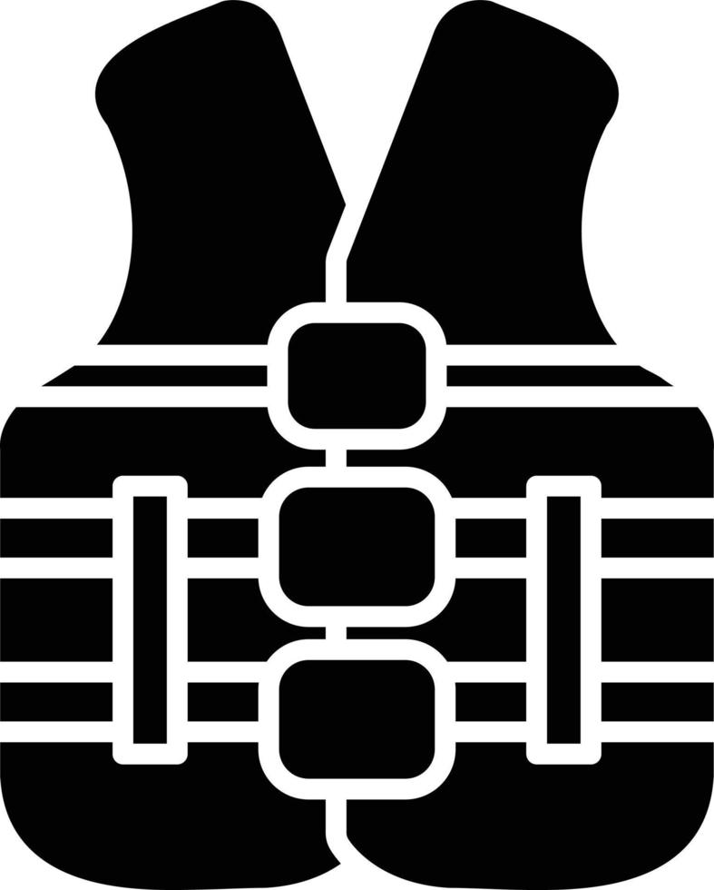 Life Jacket Glyph Icon vector
