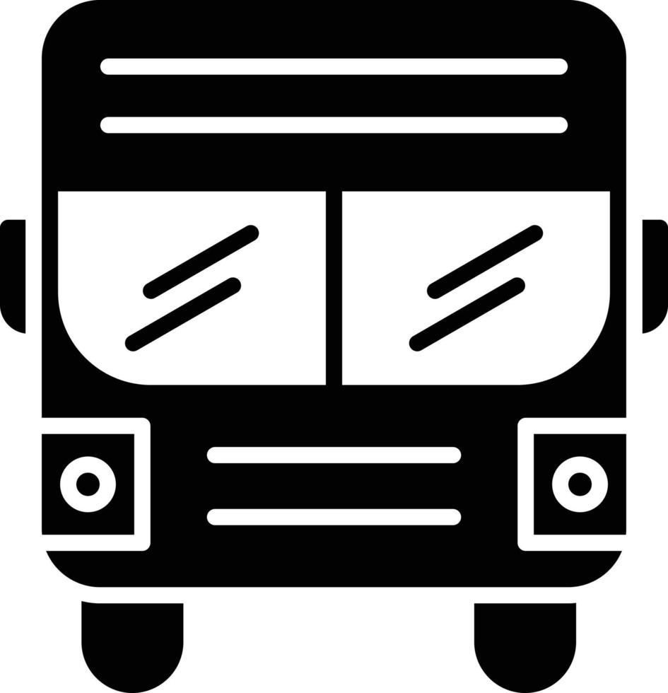 School Bus Glyph Icon vector