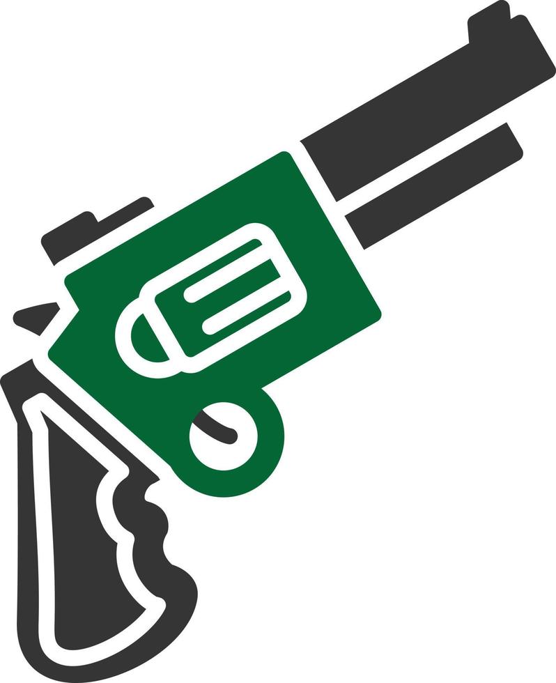 Pistol Glyph Two Color vector