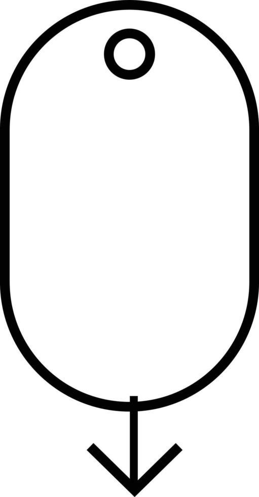 scroll down computer mouse icon on white background. flat style. scrolling mouse symbol. vector