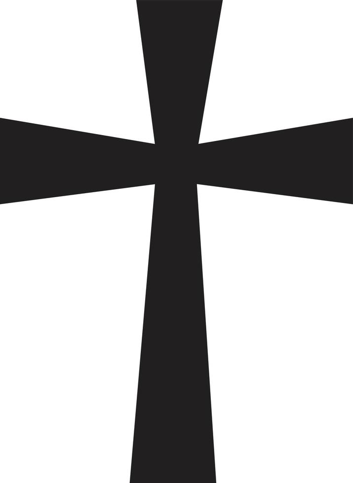 religion cross icon on white background. christianity religion symbol. flat style. symbol of a church cross. vector