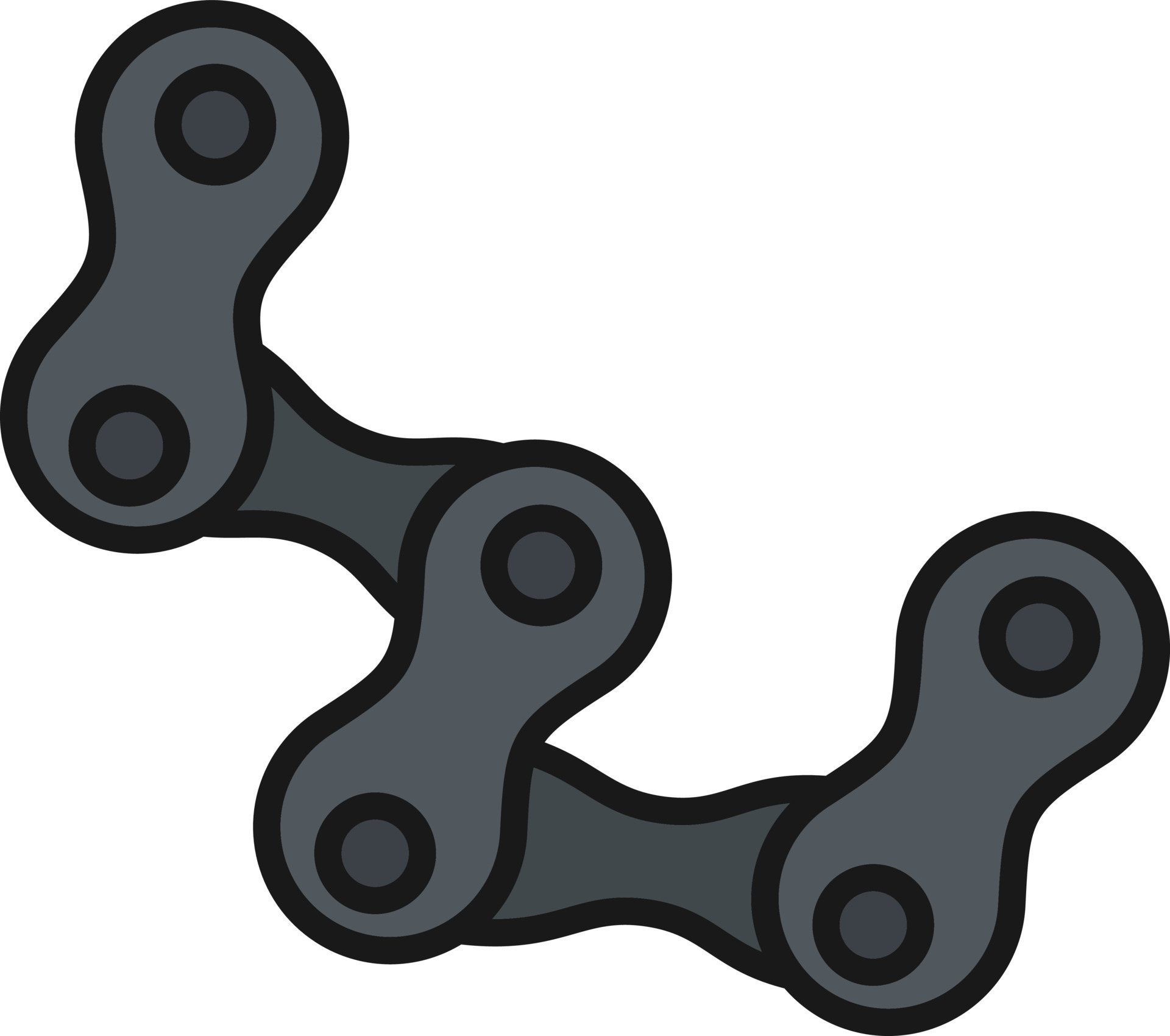 Cycle Chain Line Filled 9796133 Vector Art at Vecteezy