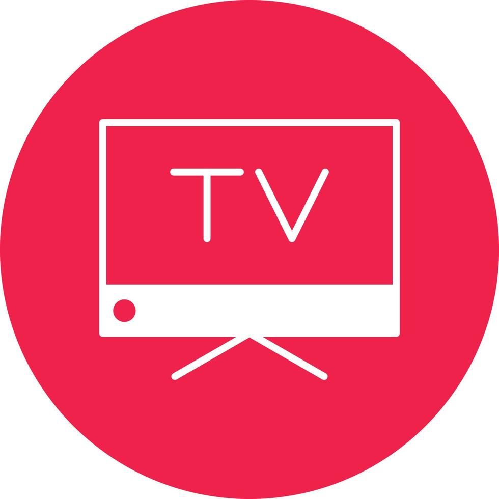 Tv Glyph Circle Multicolor vector