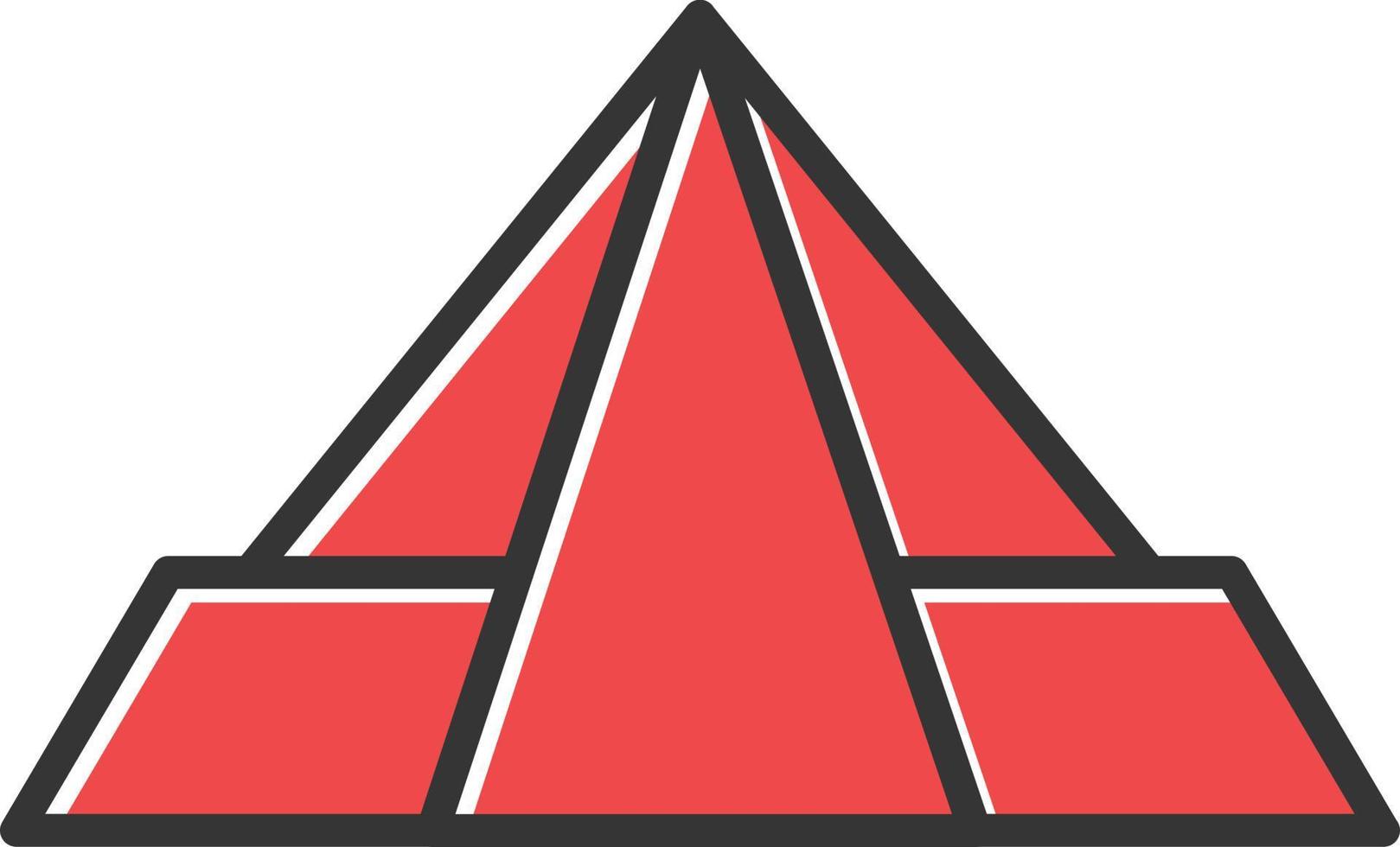 Pyramid Filled Icon vector