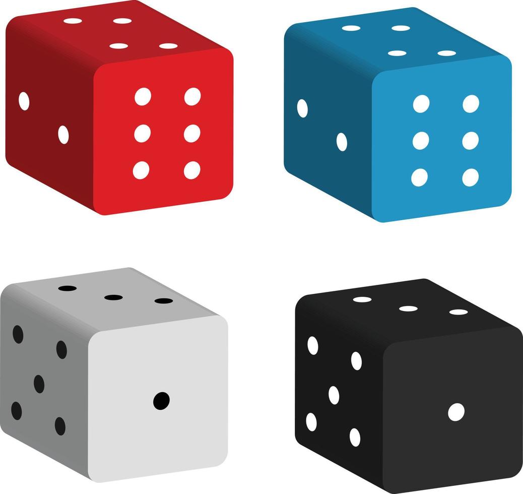 game dice icon on white background. flat style. casino gambling icon for your web site design, logo, app, UI. casino dice symbol. game dice set. vector