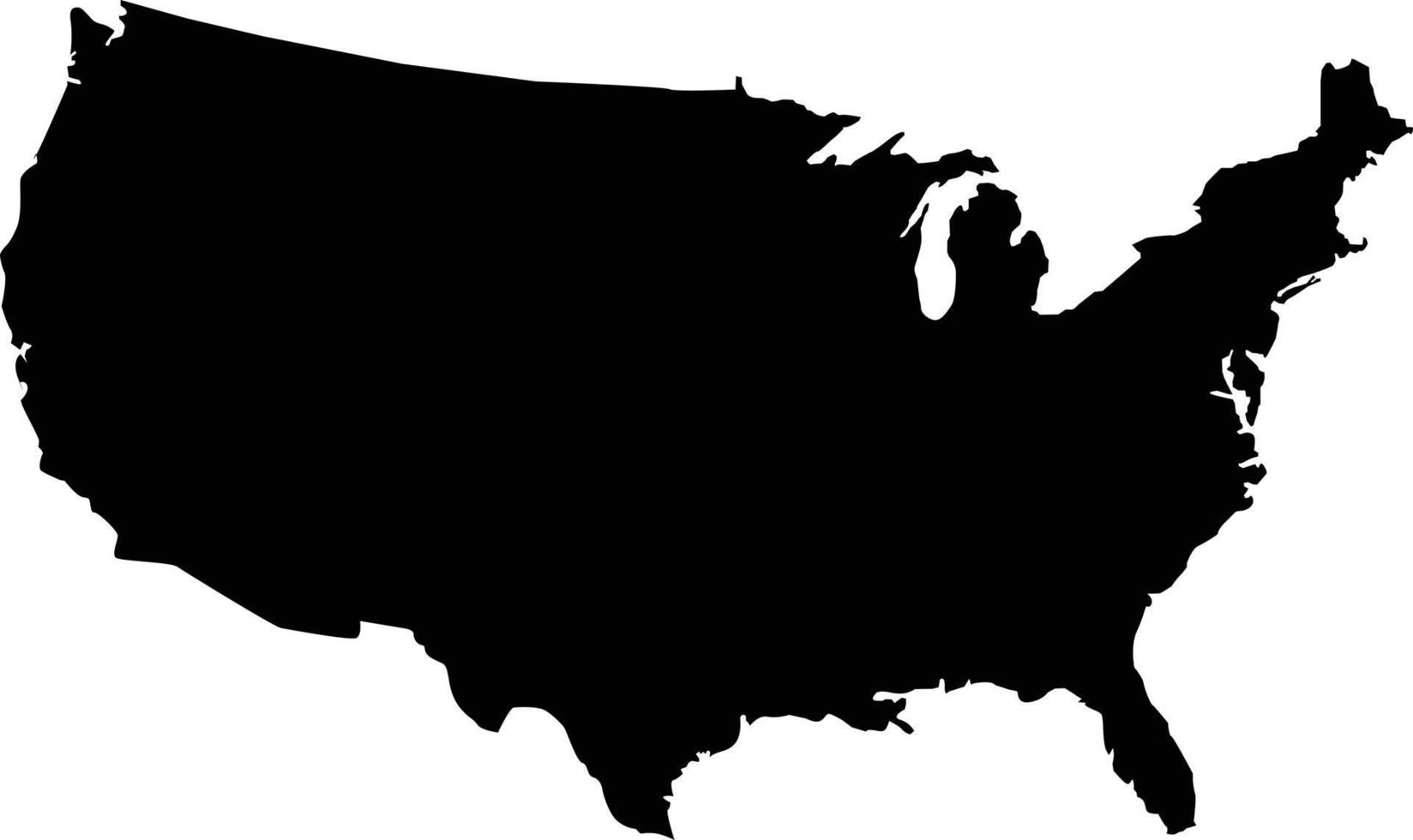 mapa de Estados Unidos sobre fondo blanco. estilo plano mapa de estados unidos de america. mapa vectorial de estados unidos. vector