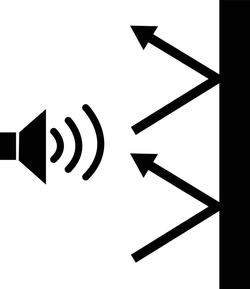 icono insonorizado sobre fondo blanco. señal de aislamiento acústico. símbolo de absorción de ruido. logotipo de insonorización de la habitación del hotel. vector