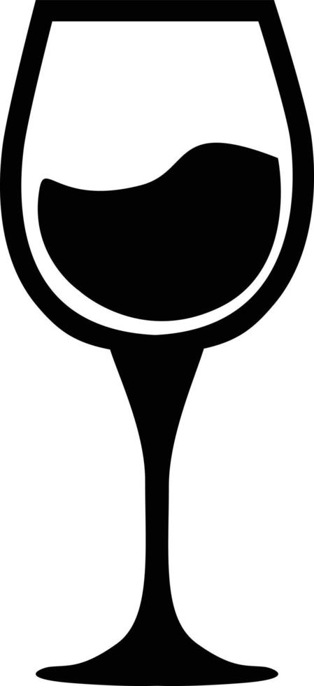 icono de vino sobre fondo blanco. signo de copa de vino. estilo plano vector