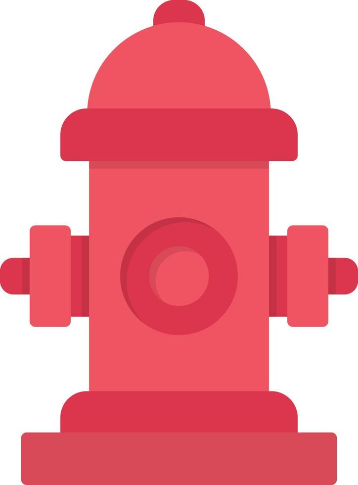 Fire Hydrant Flat Icon vector