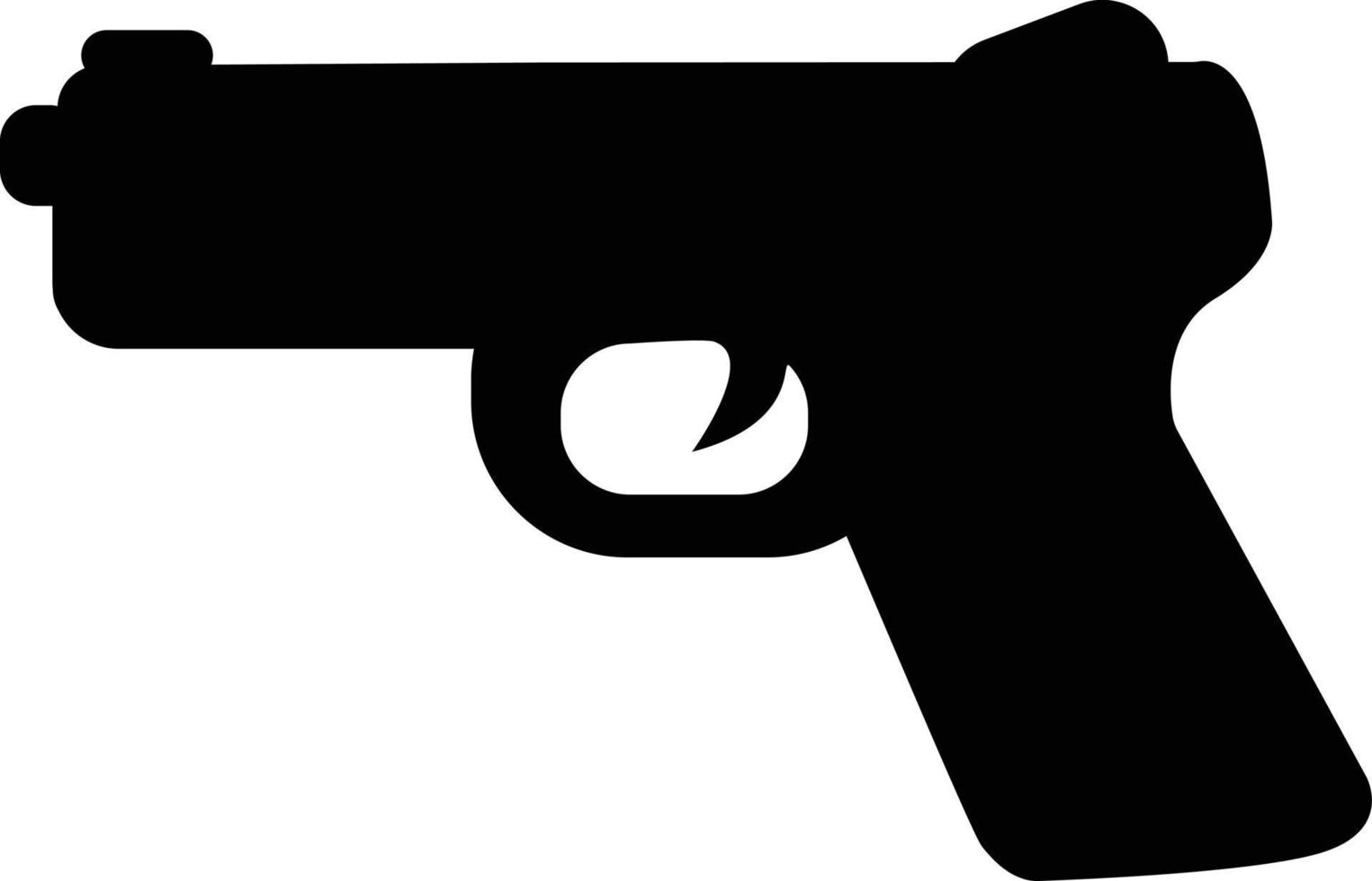 pistol gun icon on white background. flat style. gun icon for your web site design, logo, app, UI. weapon symbol. military equipment sign. vector