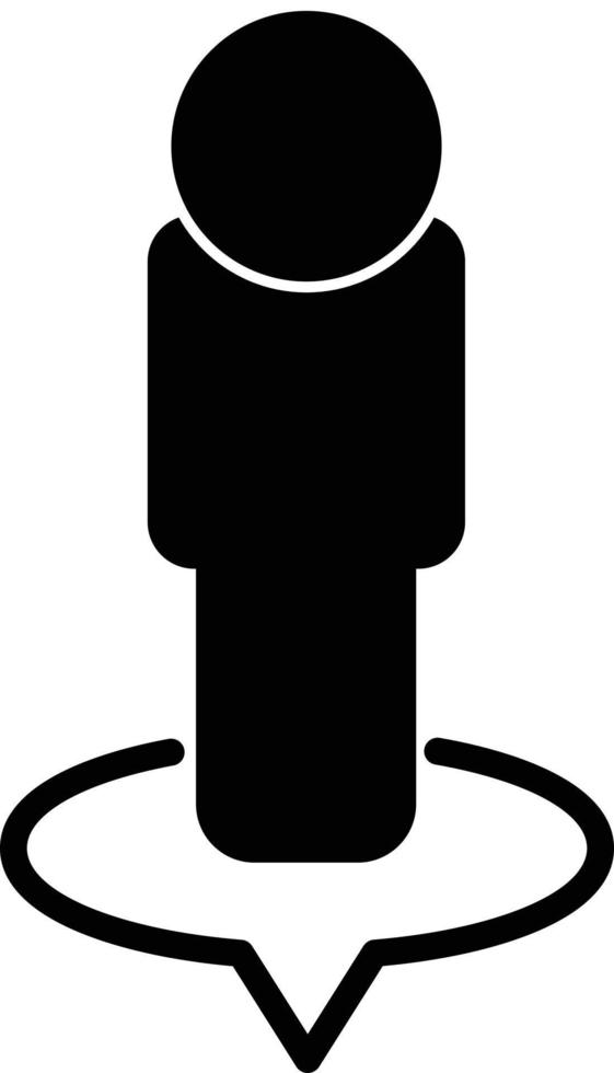 street view icon on white background. flat style. you are here map pointer sign. person location symbol. vector