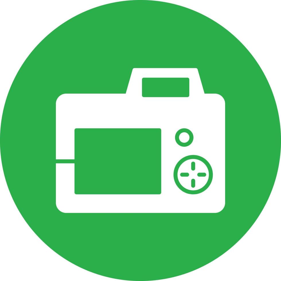 Camera Glyph Circle Multicolor vector