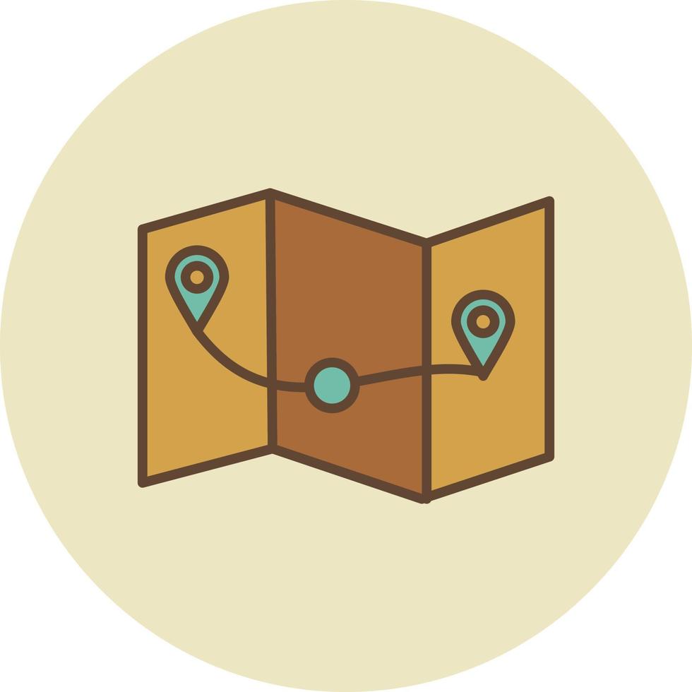 Map Filled Retro vector