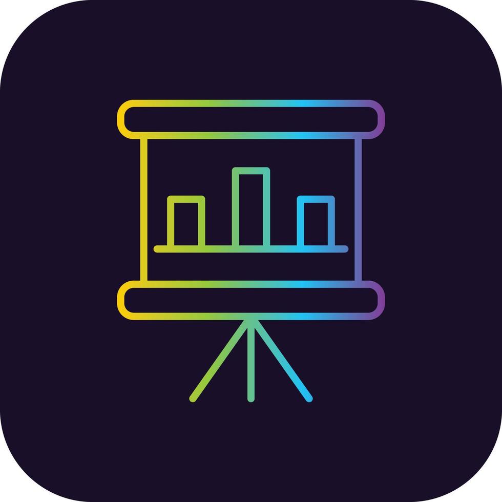 Presentation Gradient Icon vector