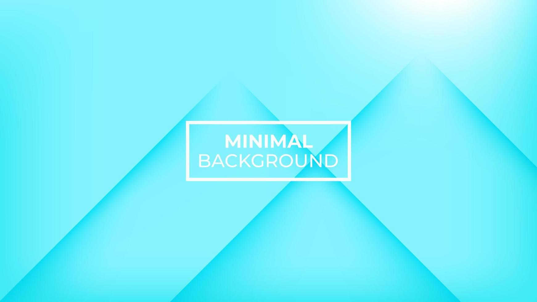 Minimal background light blue color and has two overlapping triangles on the bottom right of the