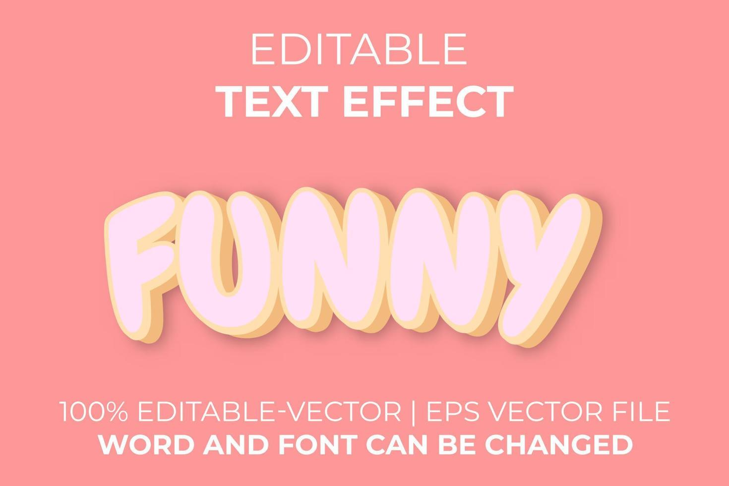 Funny text effect, easy to edit vector