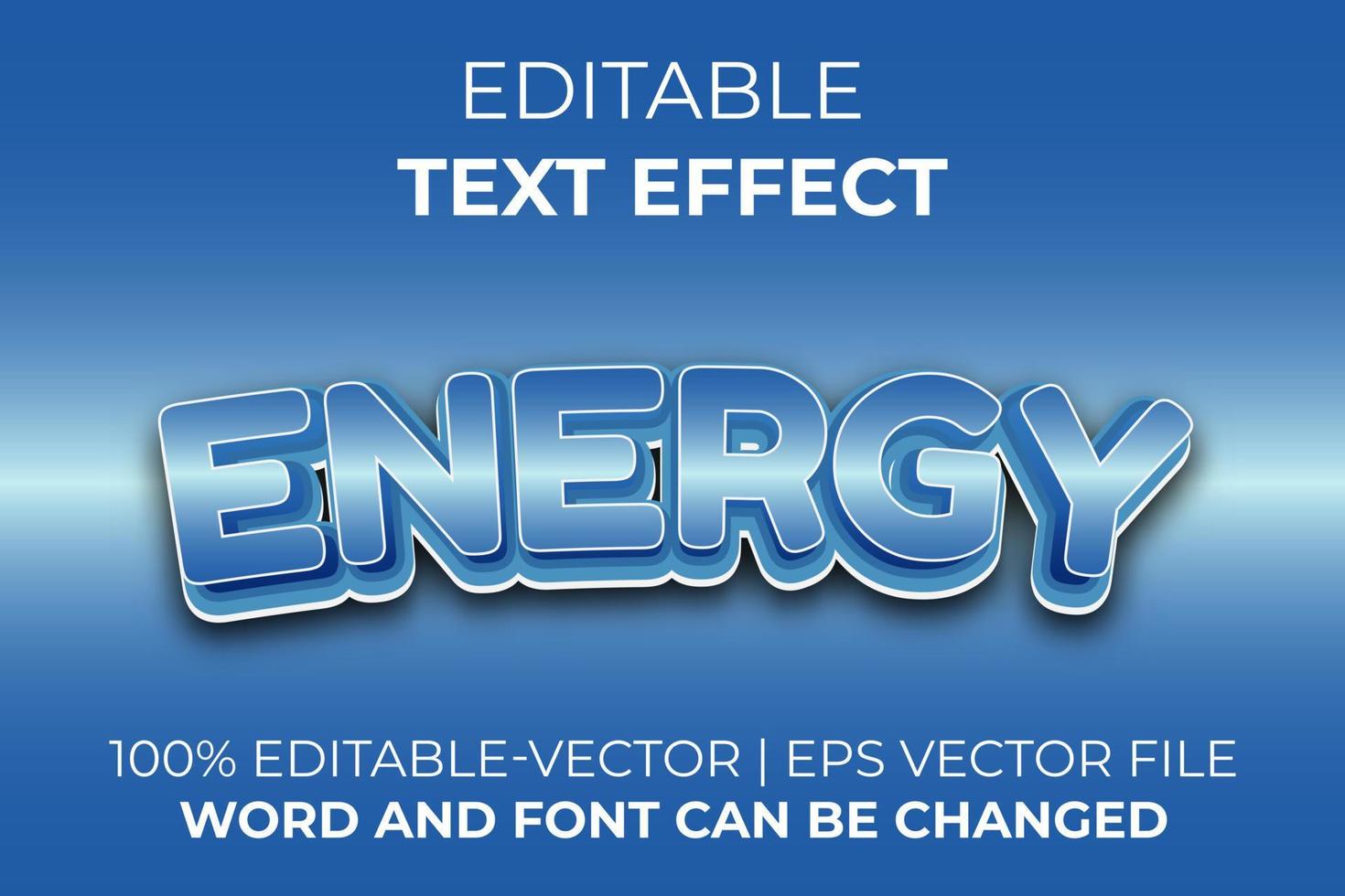 Energy text effect, easy to edit vector