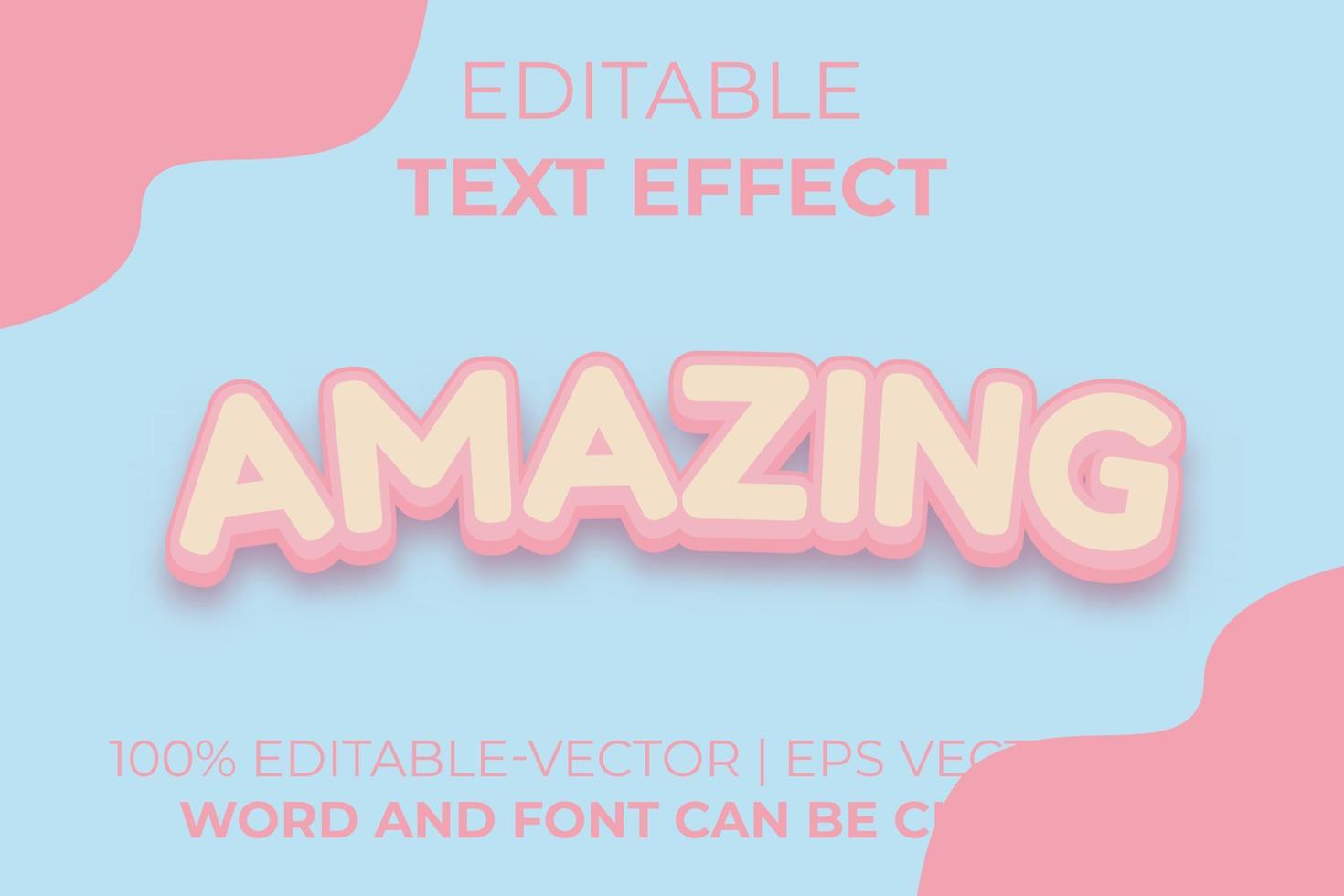 Amazing text effect, easy to edit vector