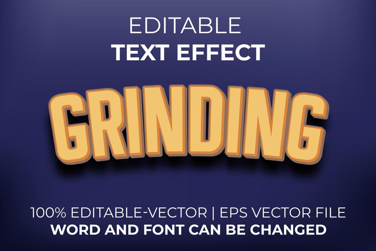 efecto de texto pulido, fácil de editar vector