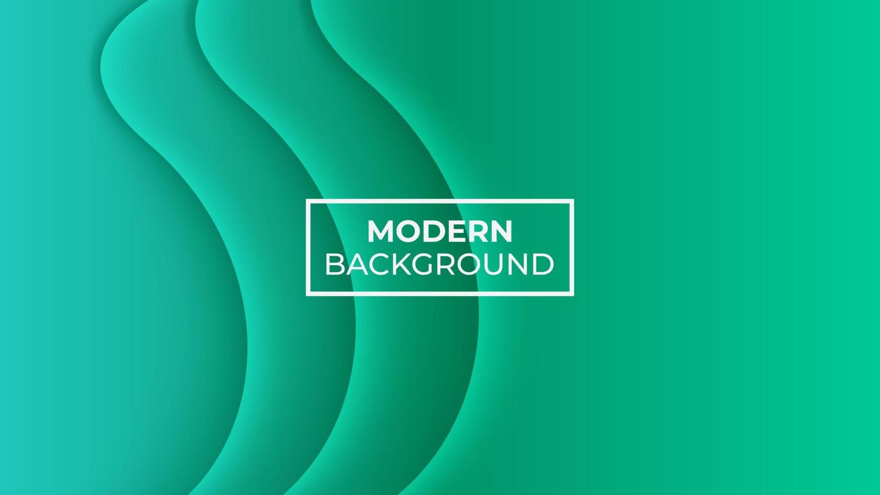 Modern background with green gradient forming three waves , easy to edit vector