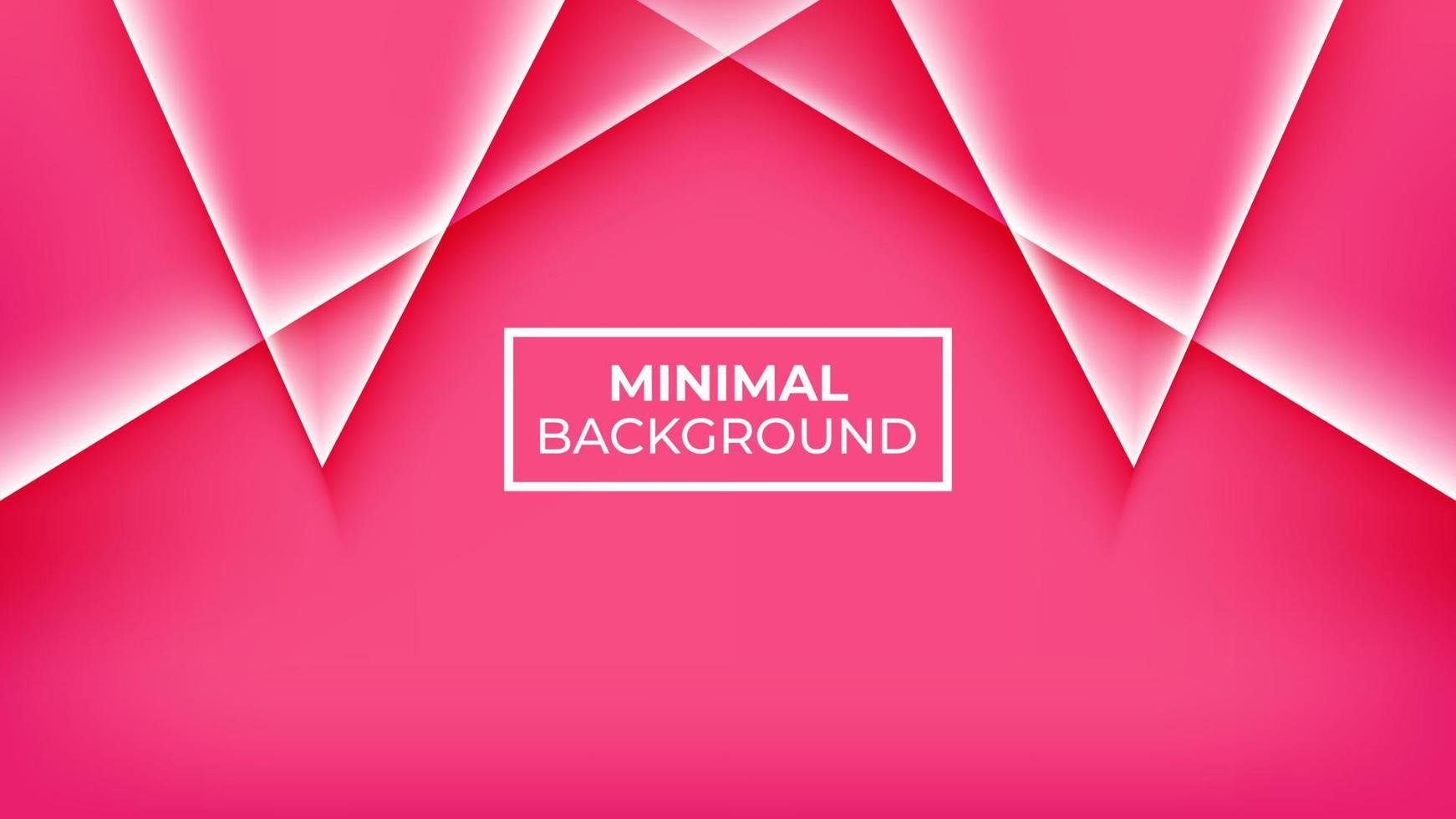 Minimal background pink color and has four triangles on top that overlap, easy to edit vector
