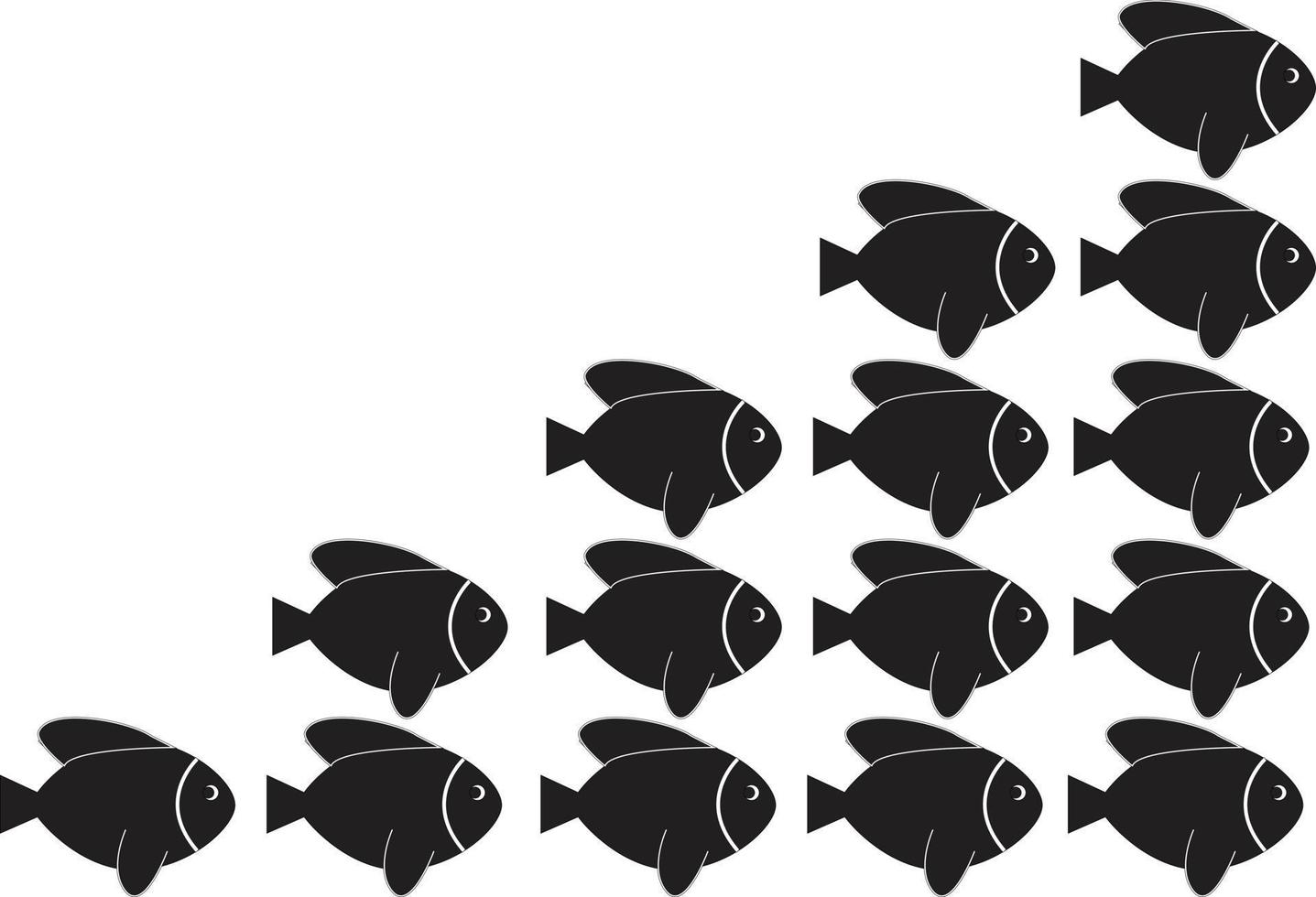 fishs icon. set of fishes. marine life. vector