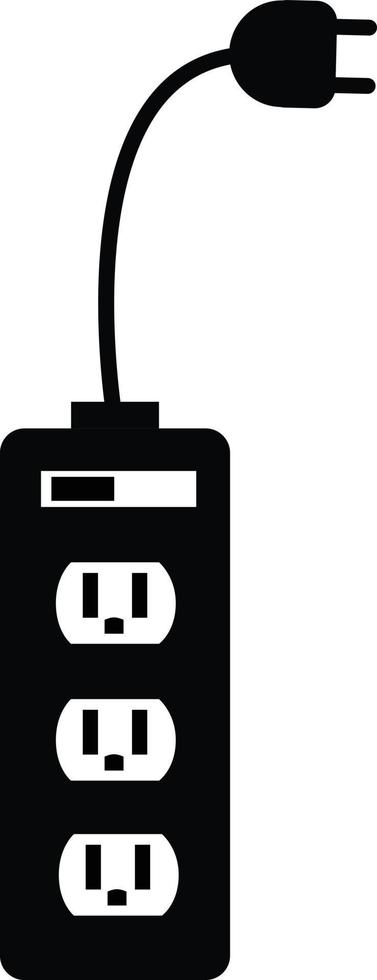 icono de complemento eléctrico sobre fondo blanco. señal de adaptador. símbolo de carga vector