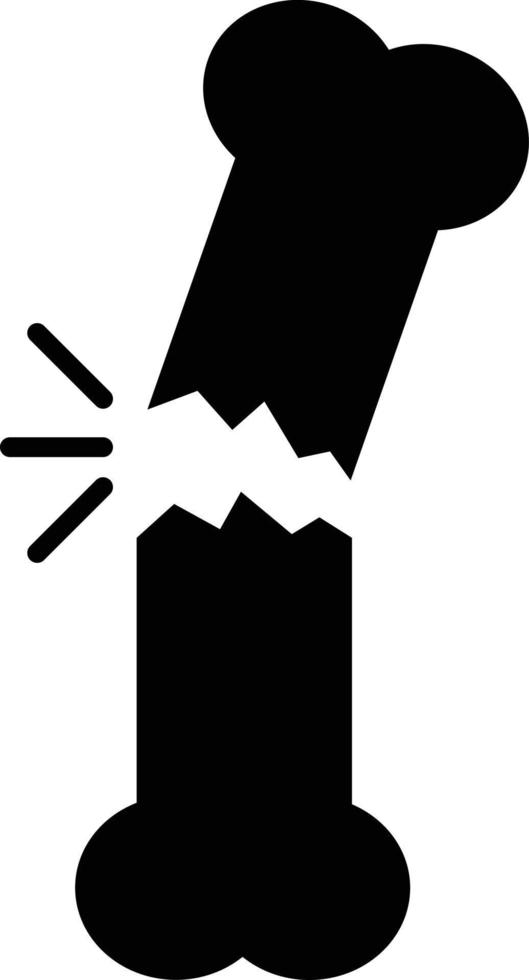 broken bone icon on white background. flat style. human broken bone sign. vector