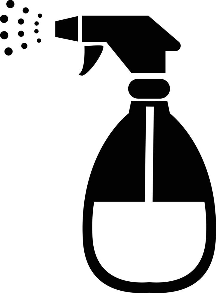 cleaning spray bottle icon on white background. water spray sign. spray bottle symbol. flat style. vector