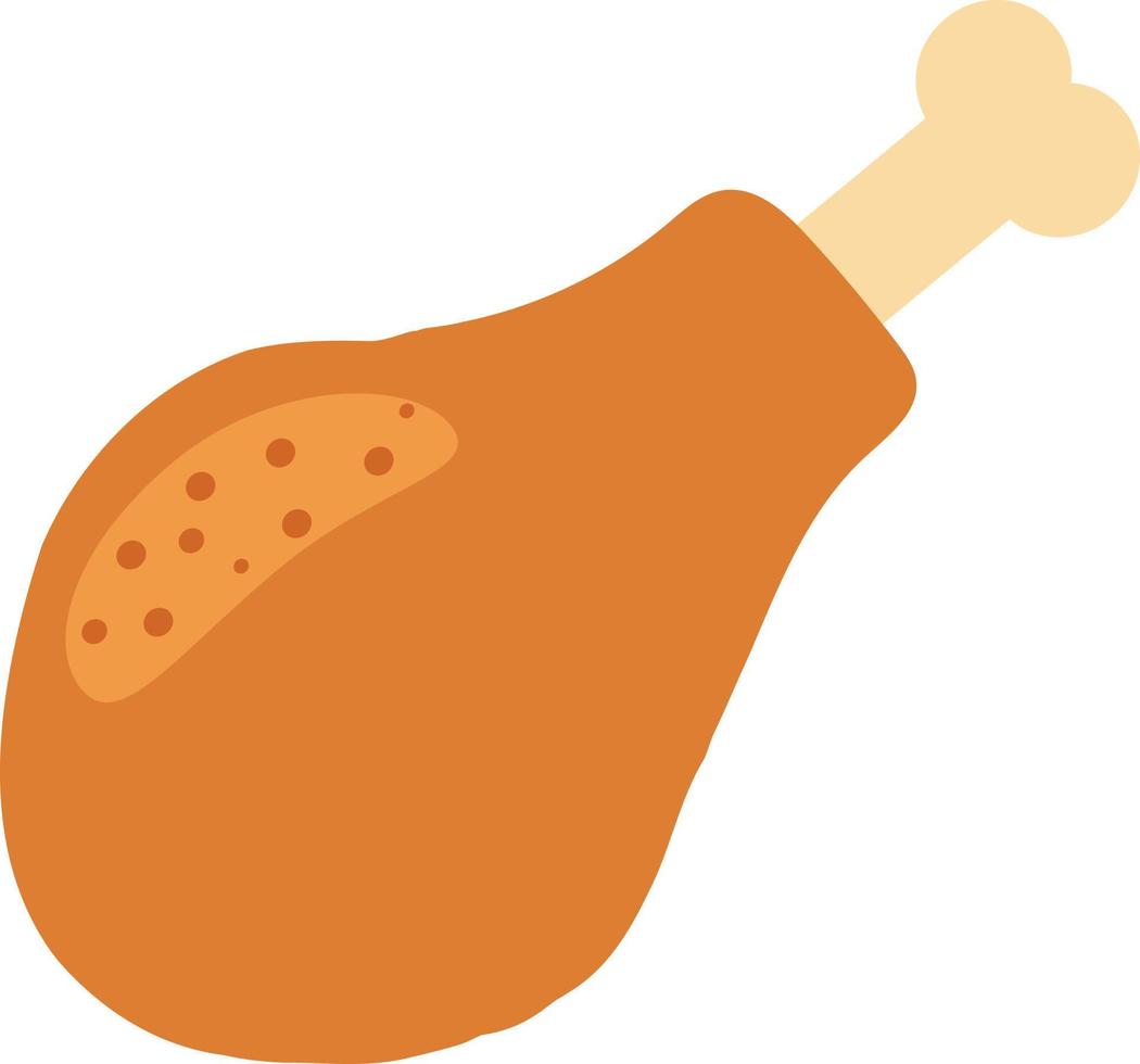 icono de pierna de pollo sobre fondo blanco. signo de carne estilo plano símbolo de muslos de pollo. logo de comida de pierna de pollo. vector