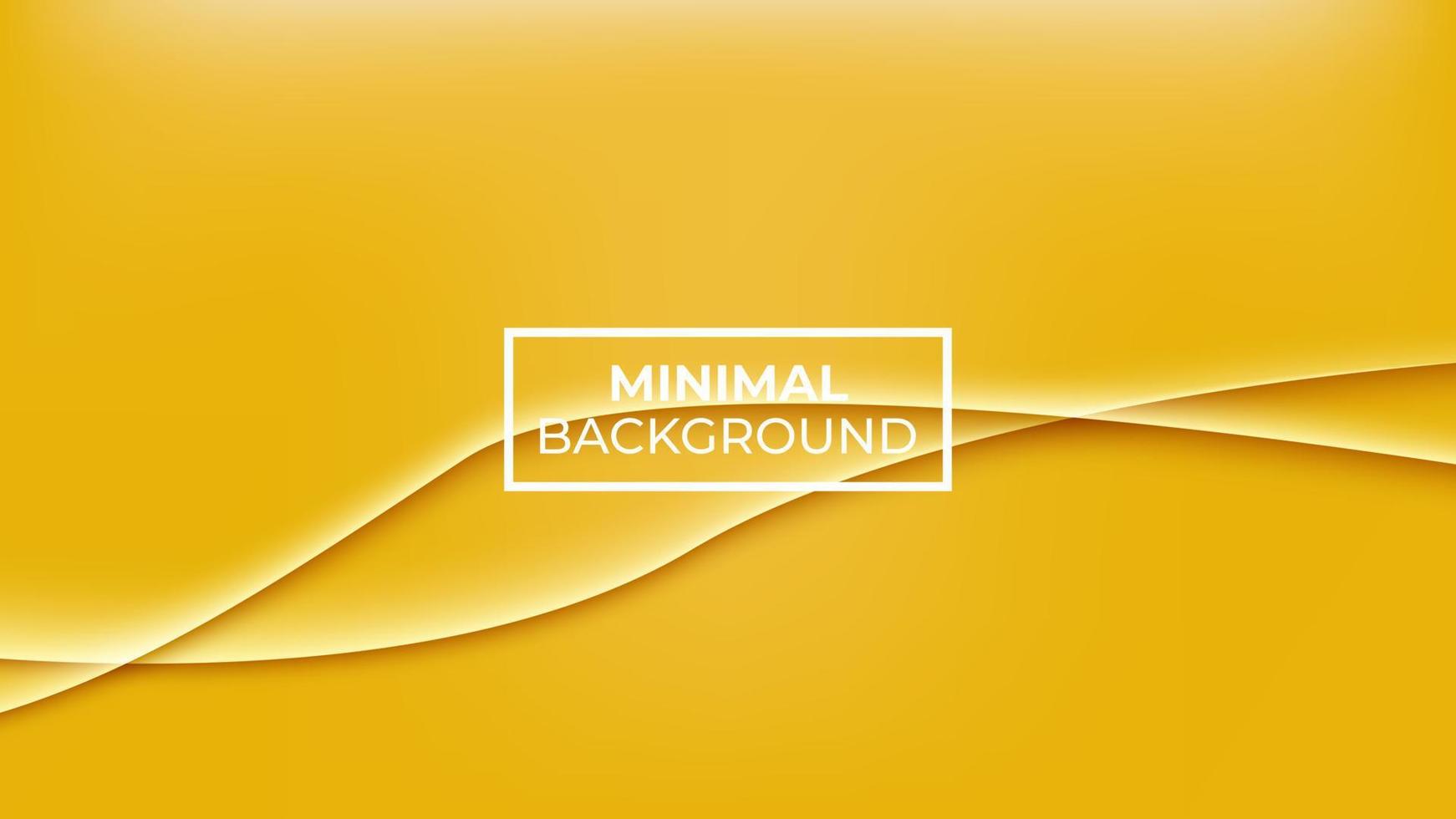 Minimal background golden yellow color with two overlapping curved lines, easy to edit vector